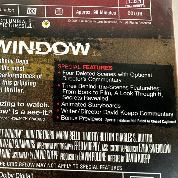 Double Feature DVD Identity and Secret Window - Picture 6 of 7